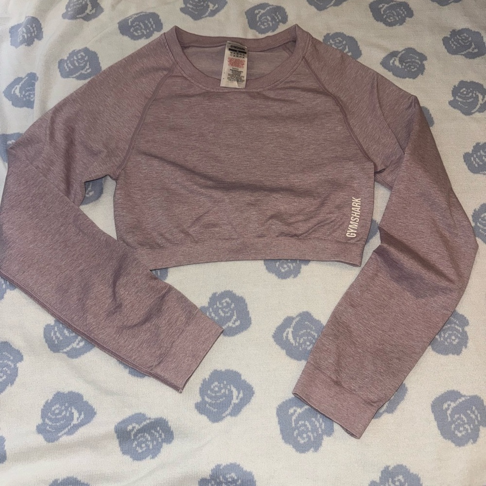 Gymshark Lavender cropped Long Sleeve Top